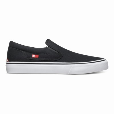 DC Trase Slip Ons Férfi Tornacipő Fekete/Fehér (FVGI59380)